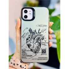 VENTO STORE Iphone 11 ile Uyumlu (12 Görünümlü) Köşeli Parmak Izi Bırakmaz Baskılı Metalik Electro Silikon Kılıf