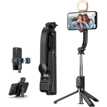 C01S Çok Amaçlı Işıklı Selfie Çubuğu Masa Üstü Tripod Kumandalı Selfie Dolgu Işığı Dahil 107 cm