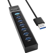 Apera An-76 USB 3.0 7 Port 5 Gbps USB Çoklayıcı Hub 94 cm Kablo