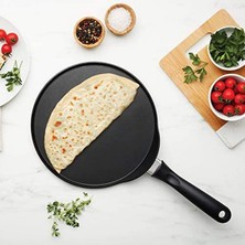 153.03.08.0376 Mutfaksever Biogranit Gözleme ve Krep Tava 26 Cm, Siyah