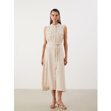 Lc Waikiki Yeni Sezon Beli Kuşaklı Gömlek Elbise