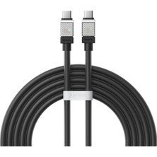 VENTO STORE Coolplay Serisi Hızlı Şarj Kablosu Type-C To Type-C 100W, 2m, Siyah