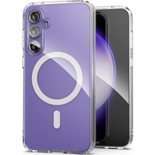 VENTO STORE Galaxy S23 Fe ile Uyumlu Kılıf Magsafe Ile Uyumlu Kablosuz Şarj Destekli Şeffaf Silikon Kapak