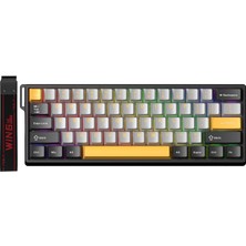 VENTO STORE Aula WIN60 He Manyetik Klavye Rapid Trigger Wing Chun Switch 8000Hz Rgb Tkl Hot Swap Klavyesi Sarı