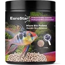 VENTO STORE Eurostar Micro Bio Pelets Akvaryum Için Biyolojik Filtre Temizleme Malzemesi, 1 L