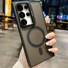 Bilişim Akademi Samsung Galaxy S23 Ultra Stantlı  Kılıf Case Pro Tank Kılıf Lens  Koruyucu Zırhlı Kılıf - Siyah