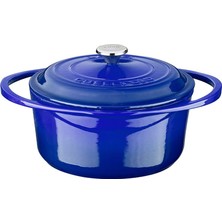 Heritage Serisi - Döküm Tencere, Yuvarlak, 20 Cm, Mavi