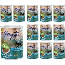 VENTO STORE Mystic Yetişkin Köpek Balıklı ve Jöleli Konserve Yaş Mama 400 gr x 12 Adet
