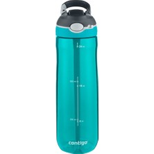 VENTO STORE Üniseks Ashland Autospout Pipetli Büyük Bpa Içermeyen Plastik Su Şişesi Turkuaz 720 ml