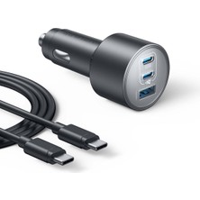 Vento Store 167.5 W Araç Şarjı 3 Port + 1 M Type-C Kablo, B2737