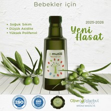 Mutili 500 ml Organik Bebek Zeytinyağı Yüksek Polifenol Bebekler Için Sızma Soğuk Sıkım Zeytinyağı