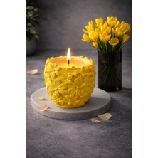 Japon Kiraz Çiçeği Kokulu Beton Mum - Ev Yapımı Dekoratif & Hediyelik Mum