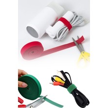 Privo 5 Metre 1 cm Cırt Cırt Kablo Düzenleyici Kablo Sabitleyici Organizer Gizleyici Bant