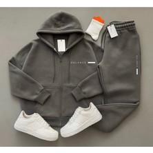 Risil-Nu Company 3 Iplik Penye Erkek Eşofman Takımı Balance Baskılı