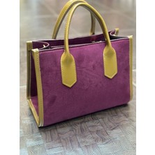 Özüm Takı Çanta Kadın Süet Bordo Yağyeşili