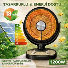 1200W Siyah Vantilatör Tipi Seramik Isıtıcı | Hızlı Isıtma, Güvenli Kullanım