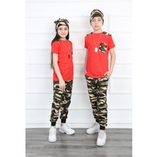 Mavi Boncuk Kids Çocuk Kamuflaj Takım 4 Lü