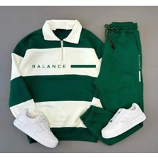 Risil-Nu Company 3 Iplik Penye Erkek Eşofman Takımı Balance Baskılı