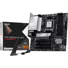Pro B850M-P Wıfı, Am5 Anakart, Matx Form Faktör, Ddr5 8200MHZ Oc, HDMI Dp, 3x M.2, USB 10GBPS, 5g La