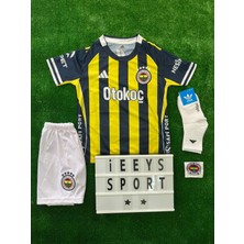 4'lü Set 6 Numara Matteo Guen.d.o.u.z.i. Fe.ner.bahçe Sarı Lacivert Çocuk Forma Şort Çorap Bileklik