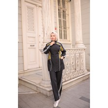 MİMİ LUXURY WEAR Kadın Tesettür Eşofman Takımı Fermuarlı Alt Üst Eşofman Takımı 518