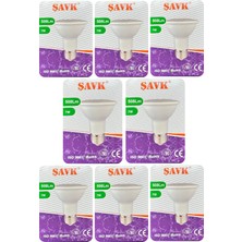 Avarson (8 Adet) Şavk 7W 6500K (Beyaz Işık) PAR20 E27 Duylu (Kalın Duy) LED Spot Ampul