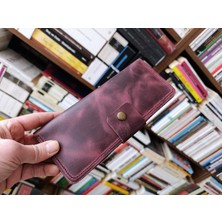 Mahfuz Kesimden Dikime Tamamen El Emeği Gerçek Deri Cüzdan 12 Kart 2 Bölme Alanı (19.4cm*8,5cm) NLU255