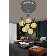 G-Light Modern Sarkıt Cam 7 Top LED Avize