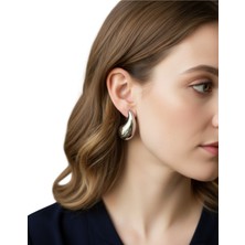 Damla Model Çelik Küpe