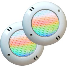 Tenda 8 Watt Smd LED Rgb 2 Kablolu Mini Sıva Üstü Havuz Lambası 2 Adet