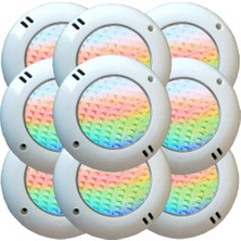 Tenda 8 Watt Smd LED Rgb 2 Kablolu Mini Sıva Üstü Havuz Lambası 9 Adet