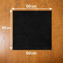 Kendinden Yapışkanlı Alkantara Süet Suni Deri '' Tek Kullanımlık Tamir Kiti '' 50 x 50 - Siyah