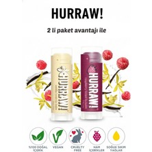 Hurraw! Ahududu & Vanilya Dudak Balmı 2’li Set – %100 Doğal, Vegan, Günlük Dudak Bakımı
