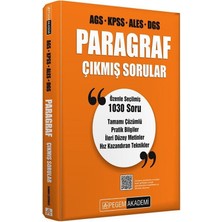 Pegem 2026 Kpss Meb-Ags Ales Dgs Paragraf Çıkmış Sorular Çözümlü Pegem Akademi Yayınları