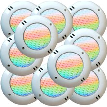 Tenda 8 Watt Smd LED Rgb 2 Kablolu Mini Sıva Üstü Havuz Lambası 10 Adet