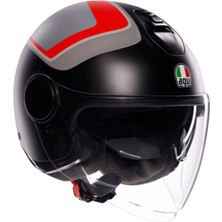 Agv Eteres Scaglieri Matt Grey Red Açık Kask