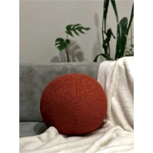 Nylife Teddy Büyük Boy Top Yuvarlak Yastık Kiremit