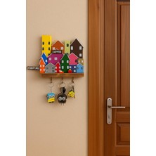 Anı Atölyesi Çok Renkli Duvara Montajlı Dekoratif Anahtarlık