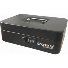 Şifreli Açılır ve Taşıma Kulplu Metal Para Kasası Mücevher-Takı Kutusu 5 Bölmeli