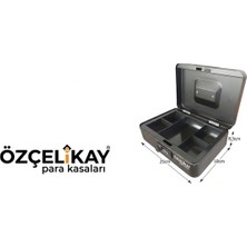 Şifreli Açılır ve Taşıma Kulplu Metal Para Kasası Mücevher-Takı Kutusu 5 Bölmeli