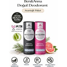Ben&anna Doğal Deodorant 2’li Avantajlı Paket – Urban Black & Pink Grapefruit