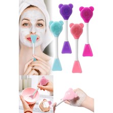 Privo Cilt Bakım Fırçası ve Maske Spatulası Silikon Yüz Temizleme Maske Sürme Krem Peeling Uygulama