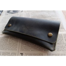 Mahfuz Gerçek Deri Tamamen El Emeği Kadın Cüzdan 22CM*8CM * 1 Kağıt Para Alanı 4 Kart Bölmesi NLU253