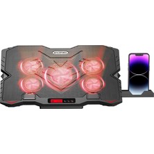 Blueforce Sx-25 Faster 9-15,6" 5 Fanlı Notebook Soğutucu Stand Telefon Standlı Siyah