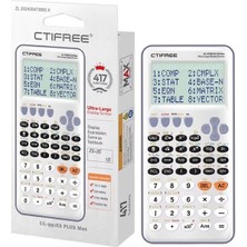 Pazarcan SN-29177 417 Fonksiyonlu Geniş Çift Satır Kitap Ekran Bilimsel Hesap Makinesi