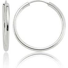 Katre46 925 Ayar Gümüş Küçük Boy Halka Küpe