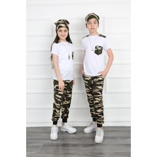 Mavi Boncuk Kids Çocuk Kamuflaj Takım 4 Lü