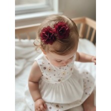 Toka Delisi Bordo Saçsız Bebek Tokası, Az Saçlı Bebek Tokası