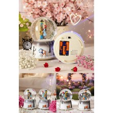 Aşk Seninle Güzel Renk Değiştiren Müzikli Otomatik Kar Motorlu Büyük Boy Kar Küresi