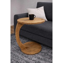 Tekerlekli C Sehpa Koltuk Yanı Zigon Servis Sehpası